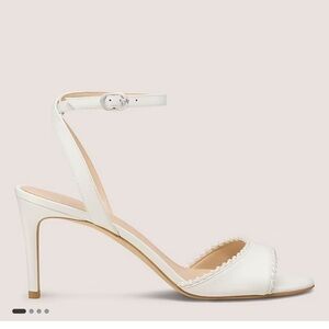 Stuart Weitzman Cream Ankle Strap Heels